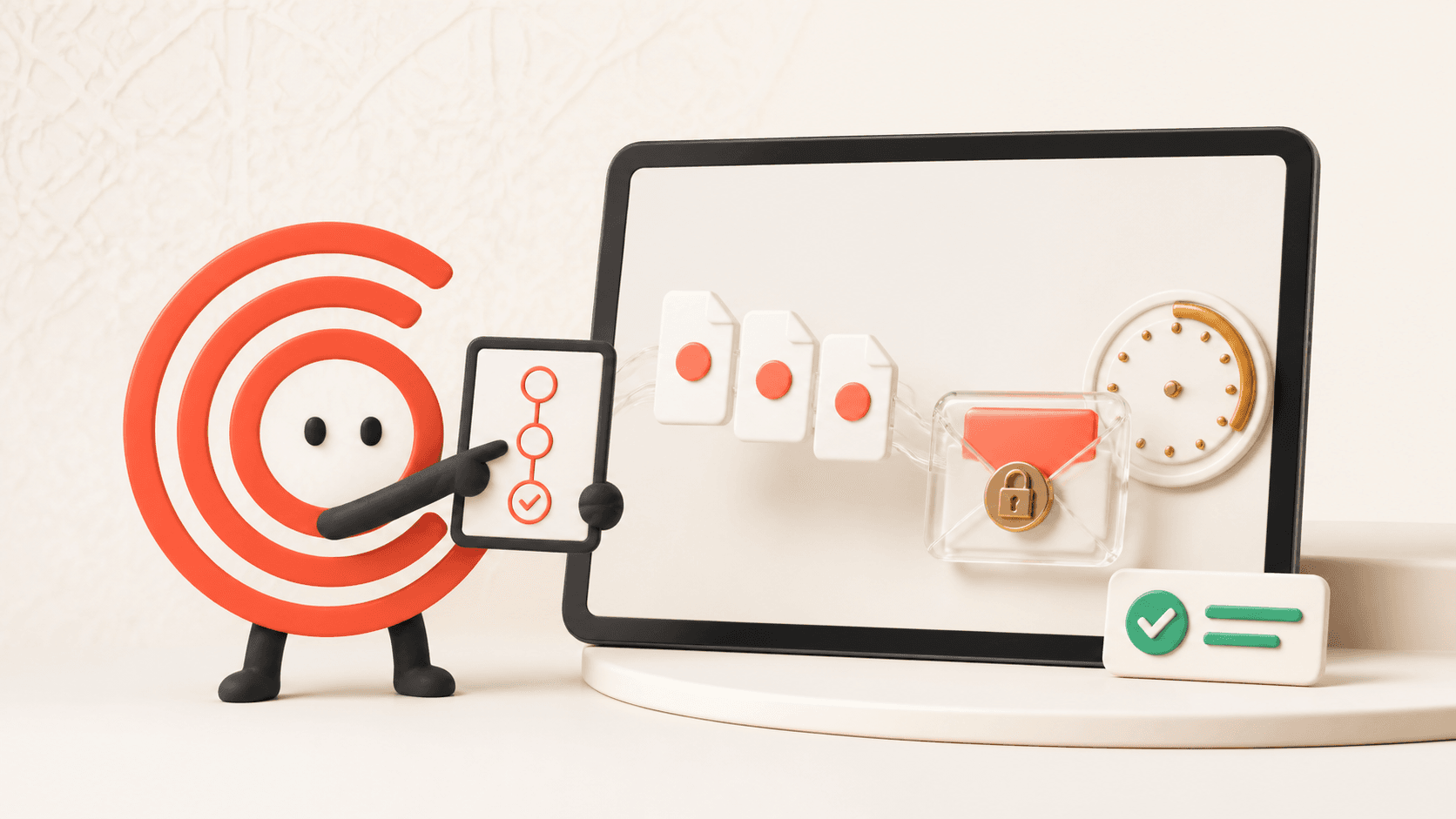 Signal contrôle une enveloppe électronique avant la fin du compte à rebours